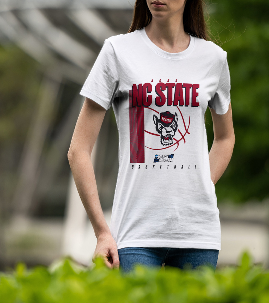 N.C. State Wolfpack 2026 March Madness Basketball T-Shirt
