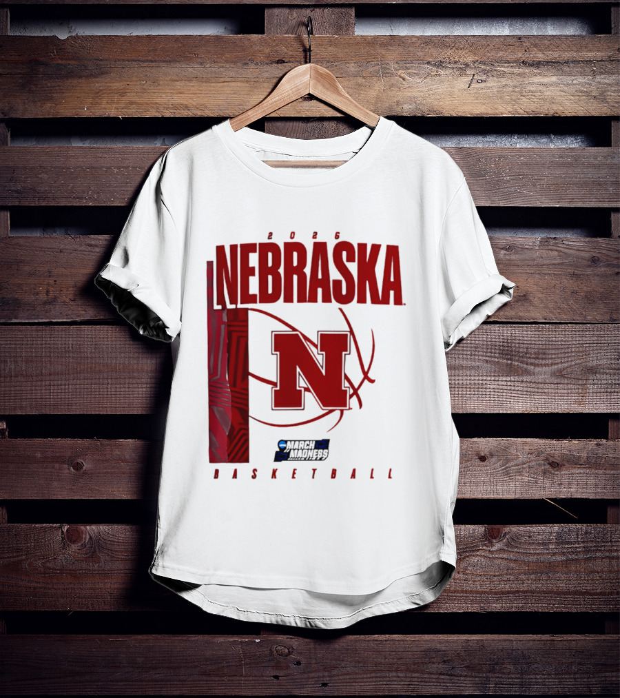 Nebraska Huskers 2026 March Madness Basketball NCAA T-Shirt