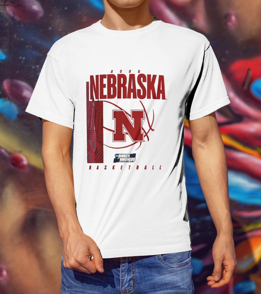 Nebraska Huskers 2026 March Madness Basketball NCAA T-Shirt