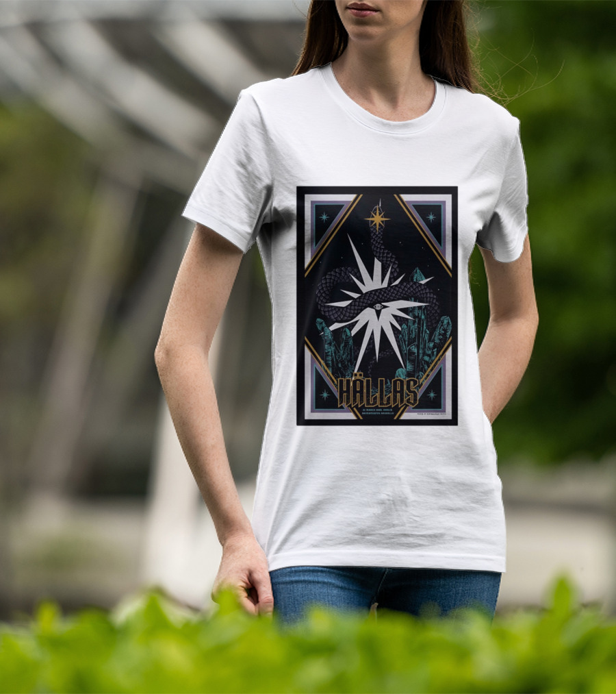 Hällas Berlin Germany Heimathafen Neukölln Tour March 21 2026 Star Snake Eye Crystals T-Shirt