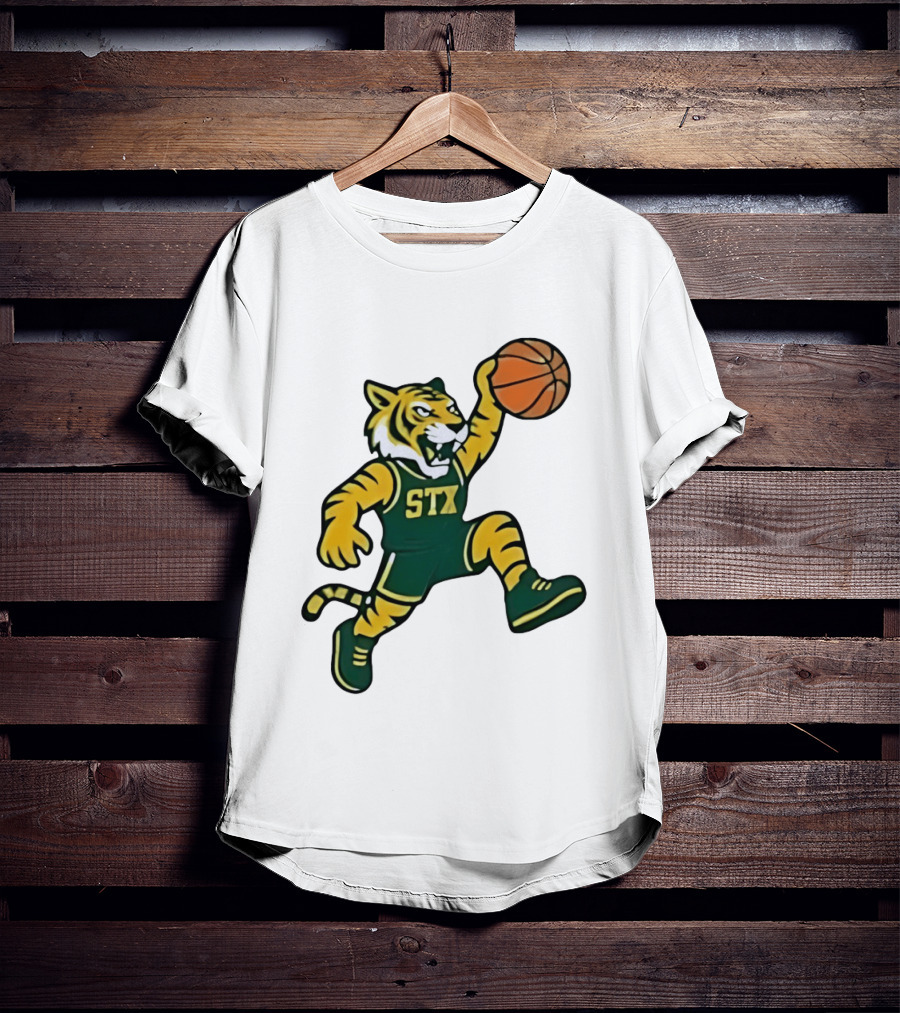 Northern Michigan Wildcats Basketball STX Tiger Dunking T-Shirt