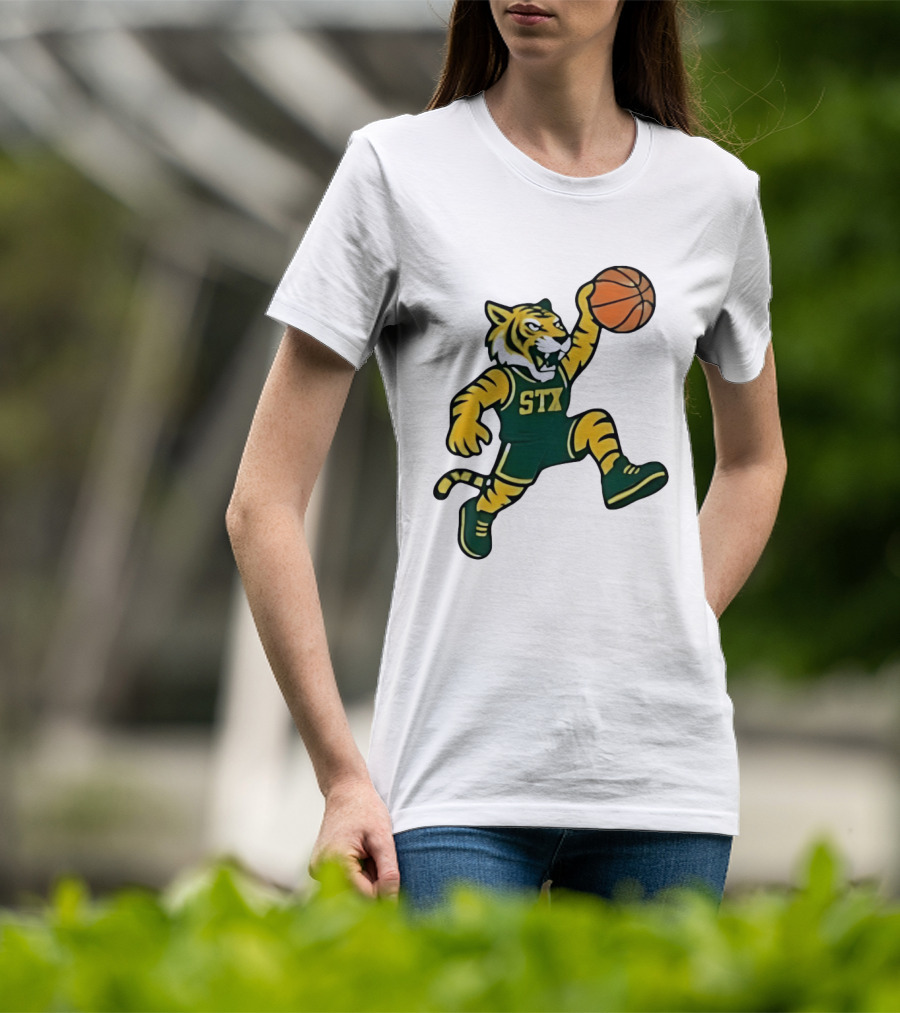 Northern Michigan Wildcats Basketball STX Tiger Dunking T-Shirt
