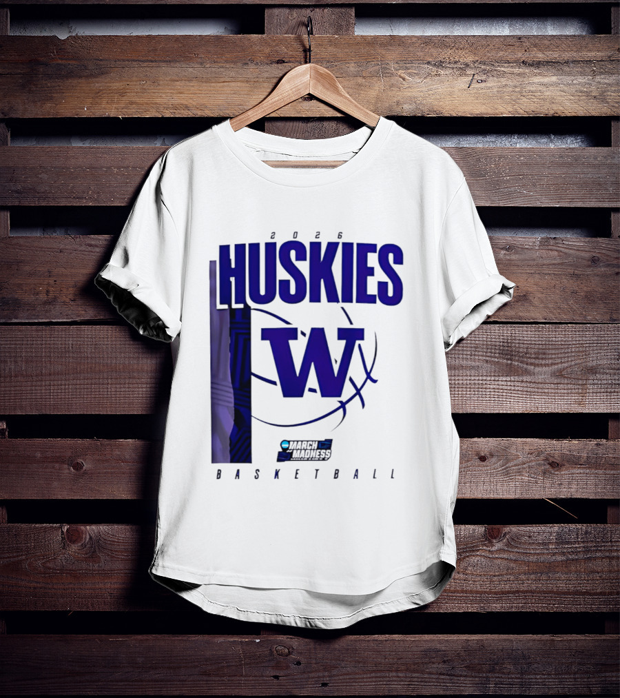 2026 Huskies W March Madness Basketball T-Shirt