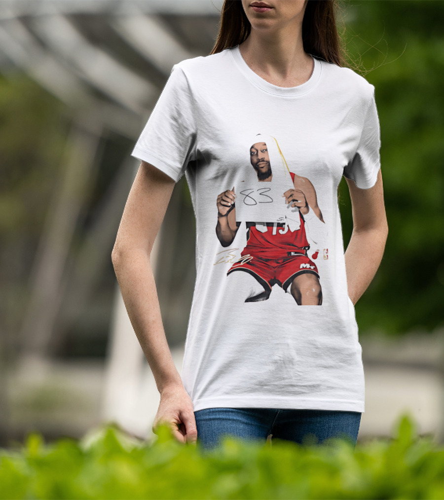 Bam 83 Miami Heat Bam Adebayo 13 Player Collage T-Shirt