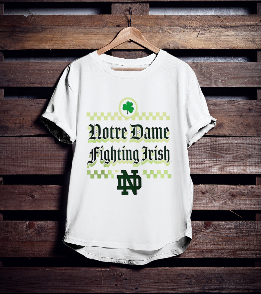 Notre Dame Fighting Irish ND Clover St Patrick's Day T-Shirt