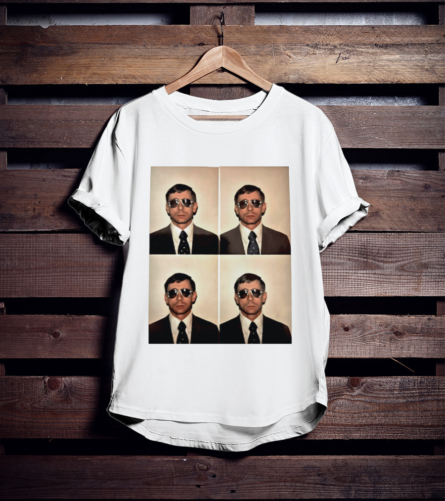 SGM Mike Vining Blasting Through Iconic Sunglasses Suit Portrait Quad T-Shirt