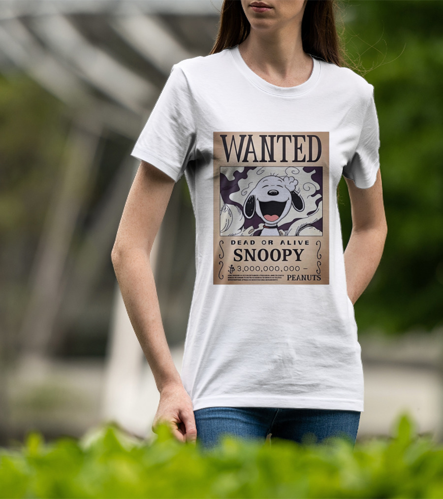 Wanted Dead Or Alive Snoopy Peanuts 3 Billion Bounty T-Shirt