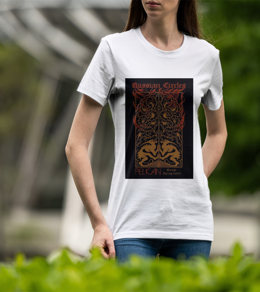 Russian Circles Pelican Europe Spring 2026 Tour Fantasy Artistry T-Shirt