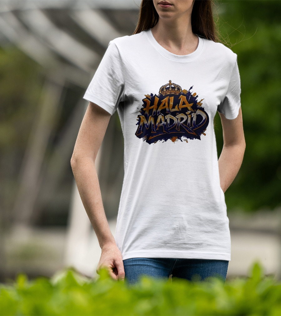 Hala Madrid Gold Crown Soccer Splash T-Shirt