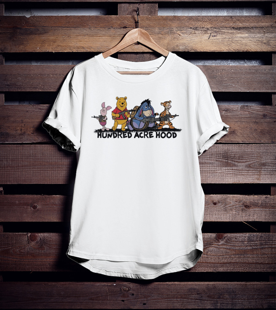 Hundred Acre Hood Winnie The Pooh Piglet Eeyore Tigger Characters T-Shirt
