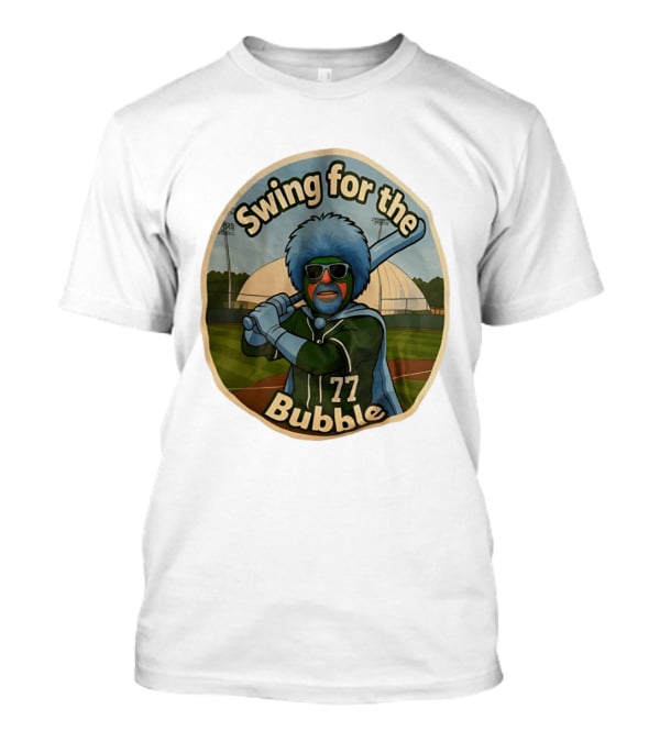 Swing For The Bubble 77 Tulane Green Wave Baseball T-Shirt