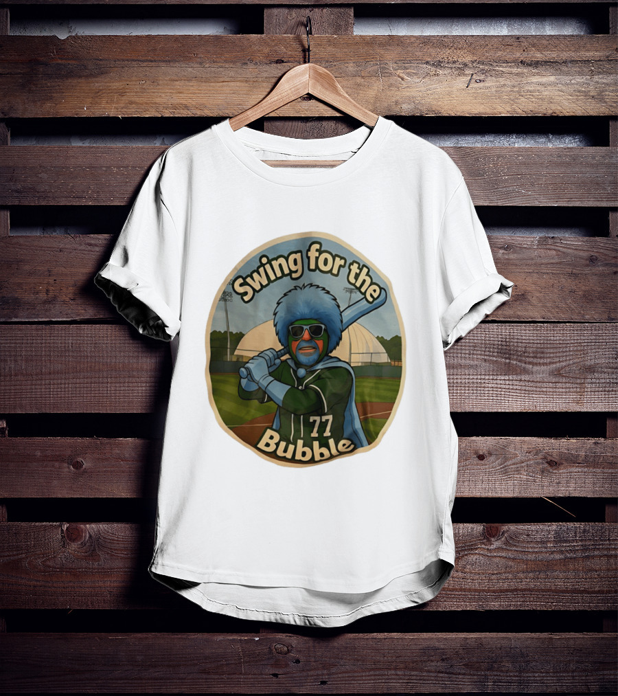 Swing For The Bubble 77 Tulane Green Wave Baseball T-Shirt