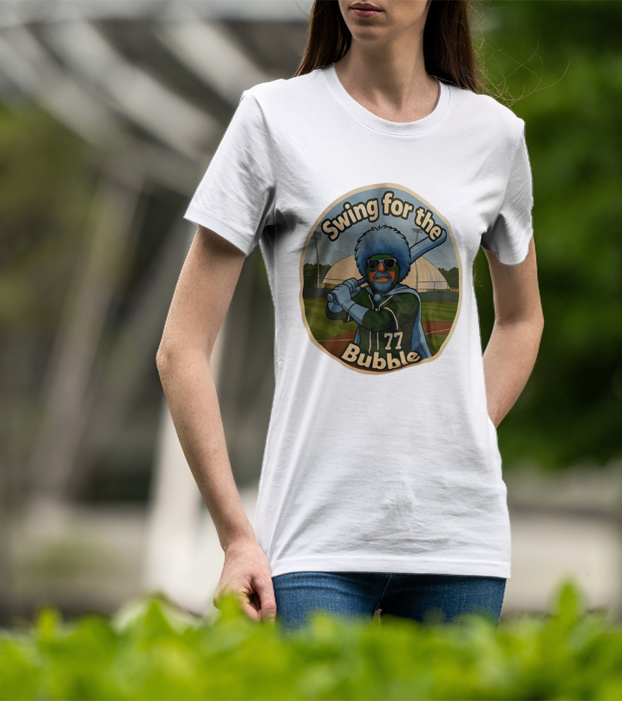 Swing For The Bubble 77 Tulane Green Wave Baseball T-Shirt