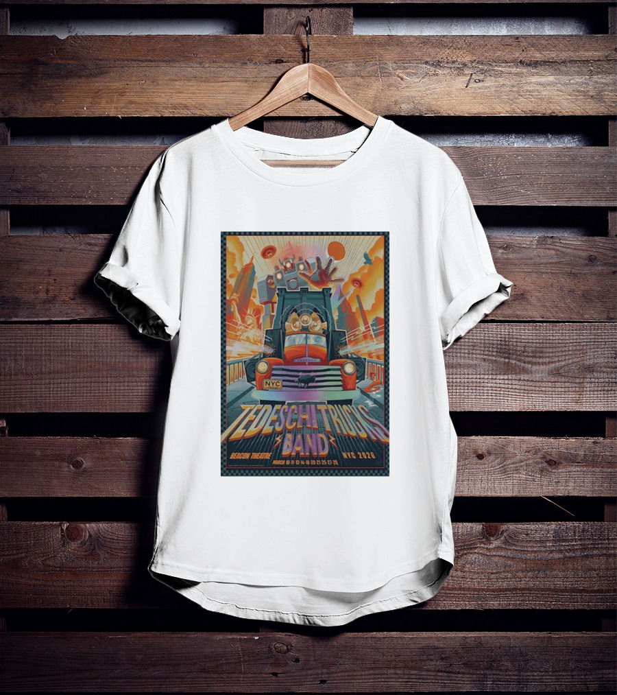 Tedeschi Trucks Band NYC Beacon Theatre March 2026 Robot Truck T-Shirt