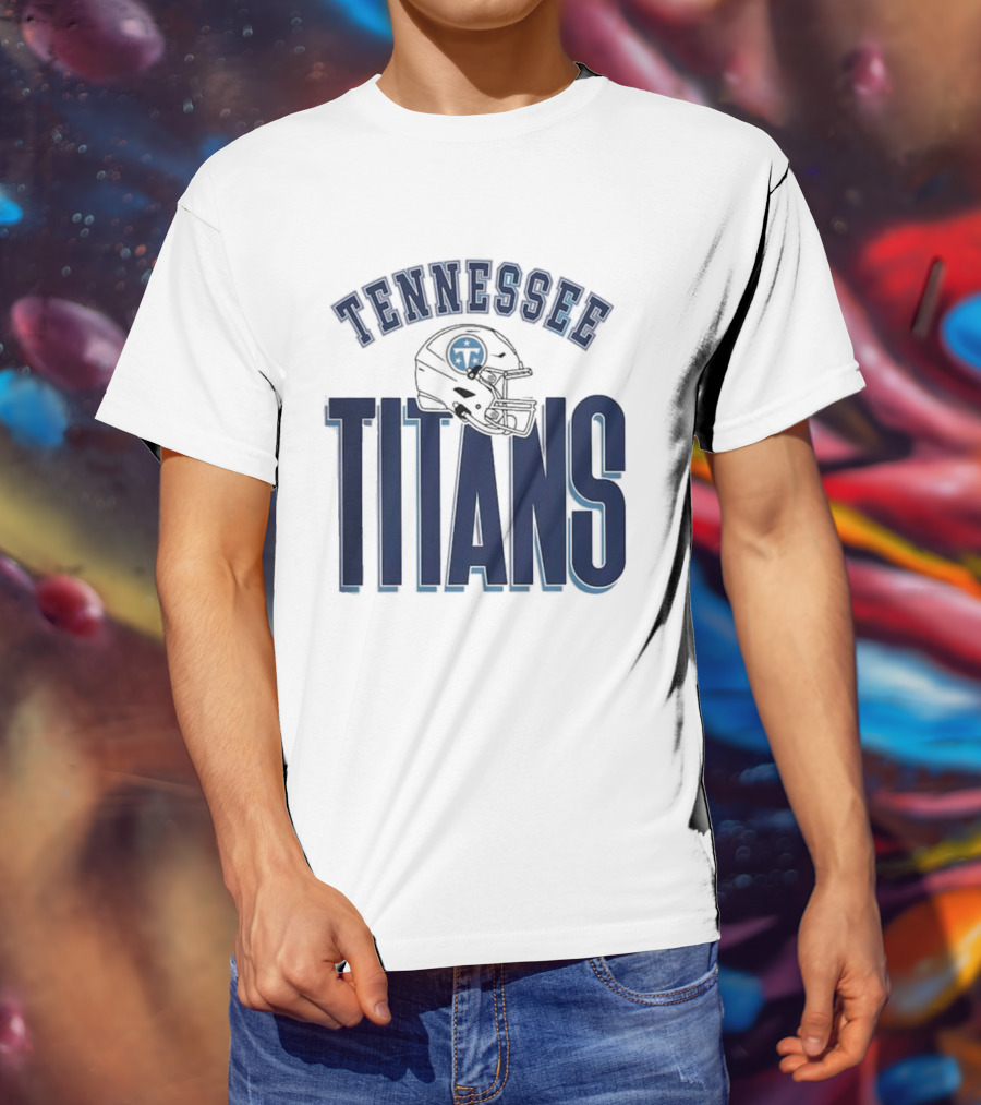 Tennessee Titans Helmet Gameday Couture Fierce Focus Relaxed Fit T-Shirt