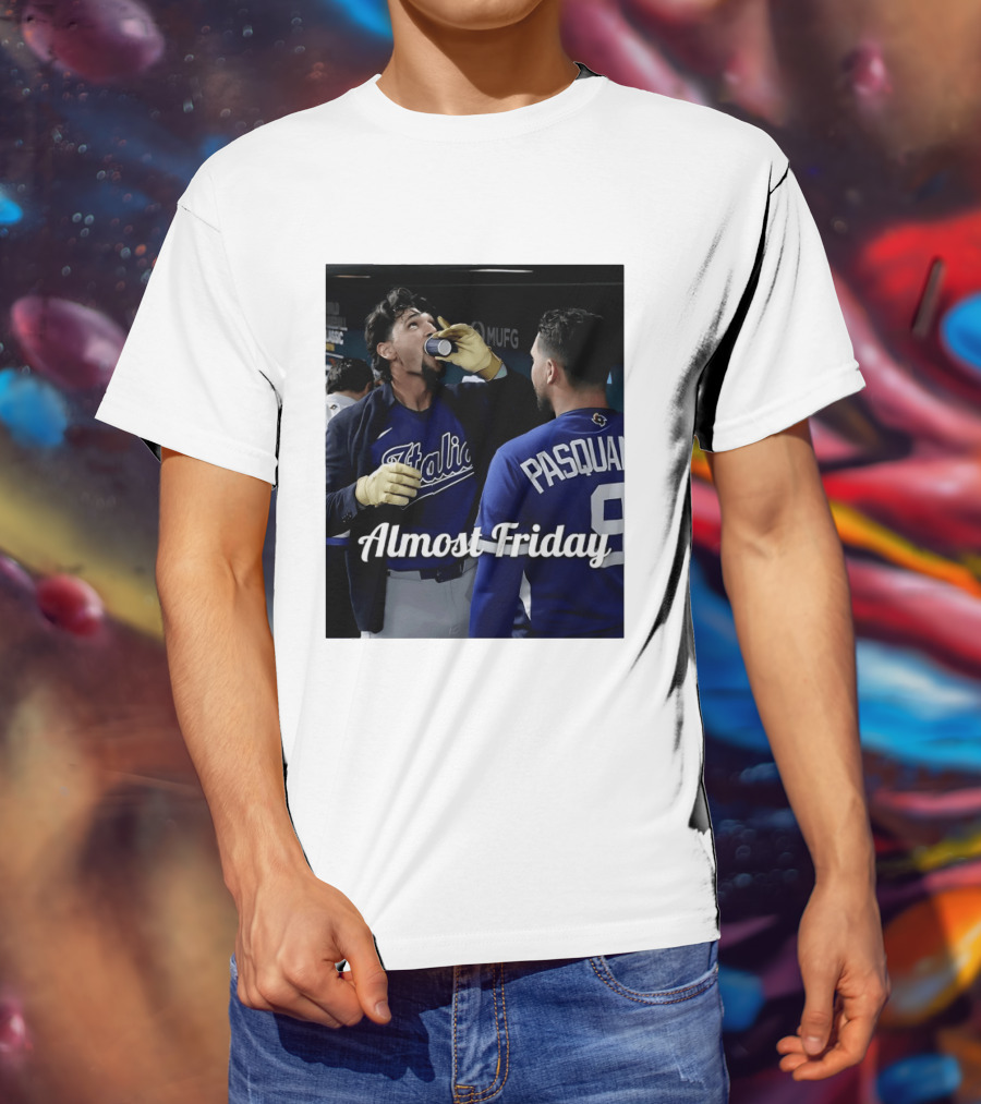 Italy World Baseball Classic Espresso Shot Almost Friday Pasquale T-Shirt