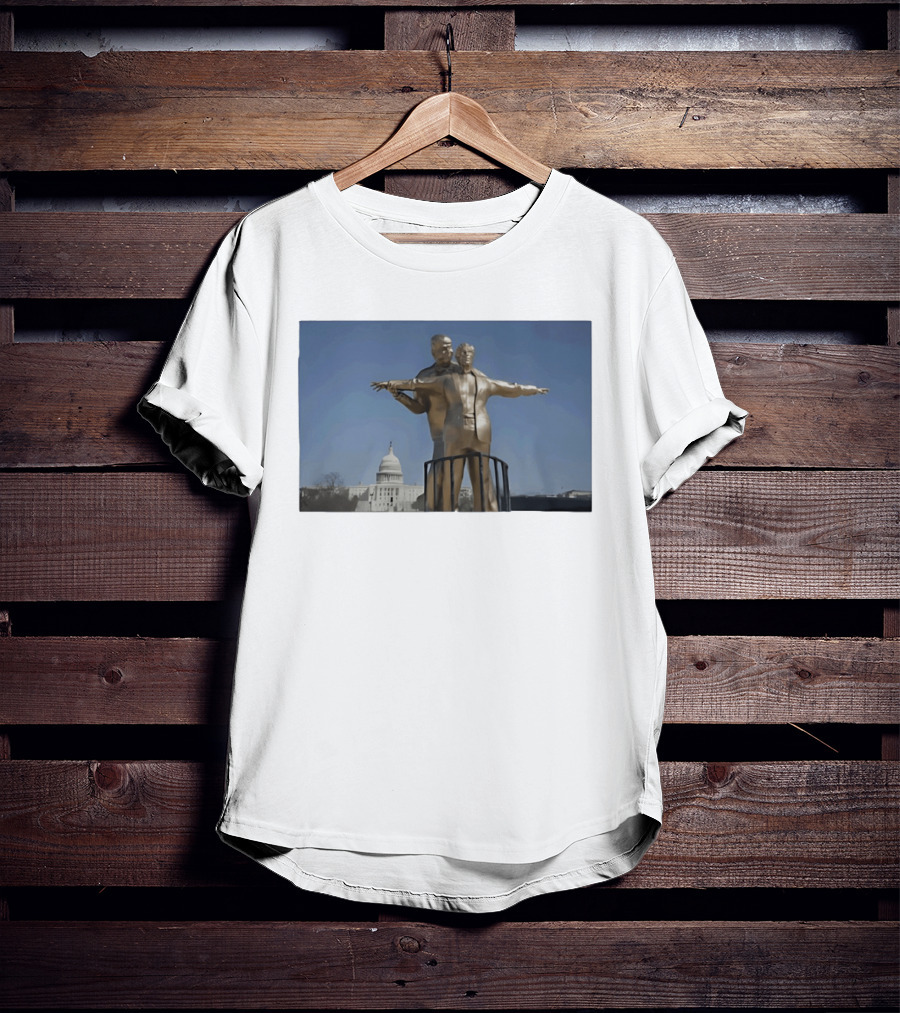 Donald Trump Jeffrey Epstein Titanic Pose White House Sculpture T-Shirt