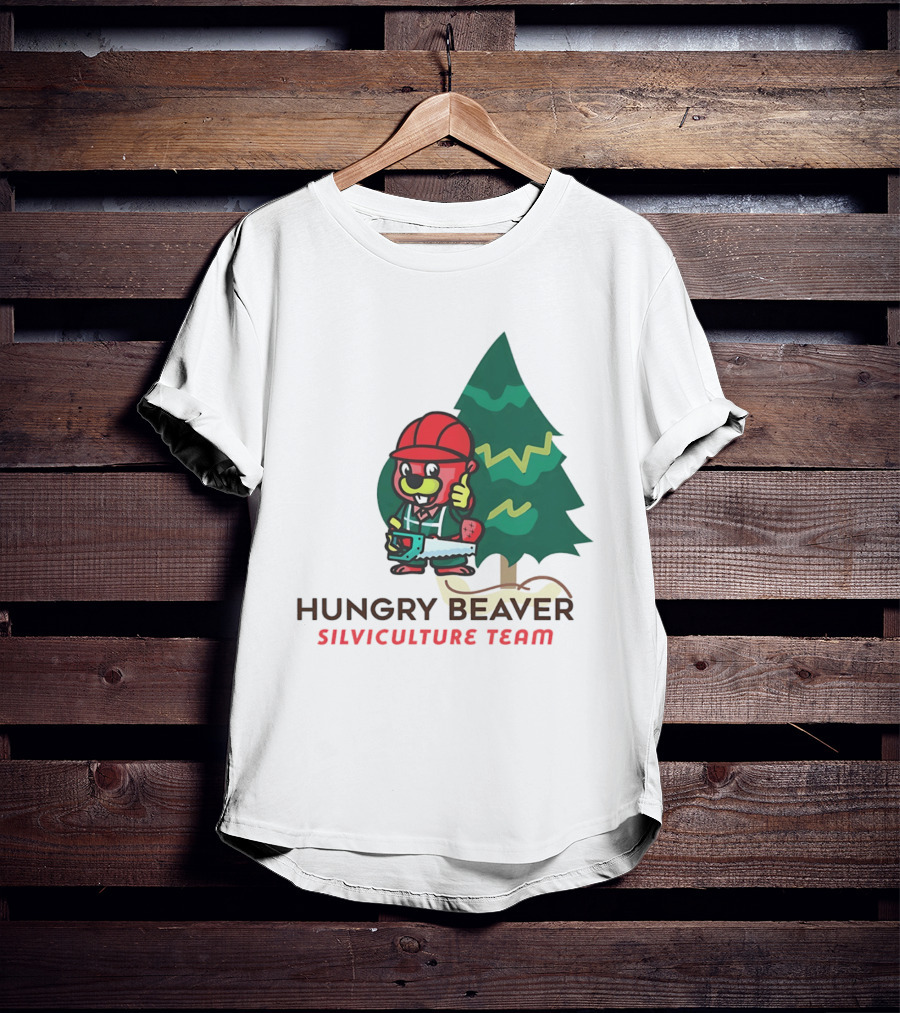 Hungry Beaver Silviculture Team Chainsaw And Tree T-Shirt