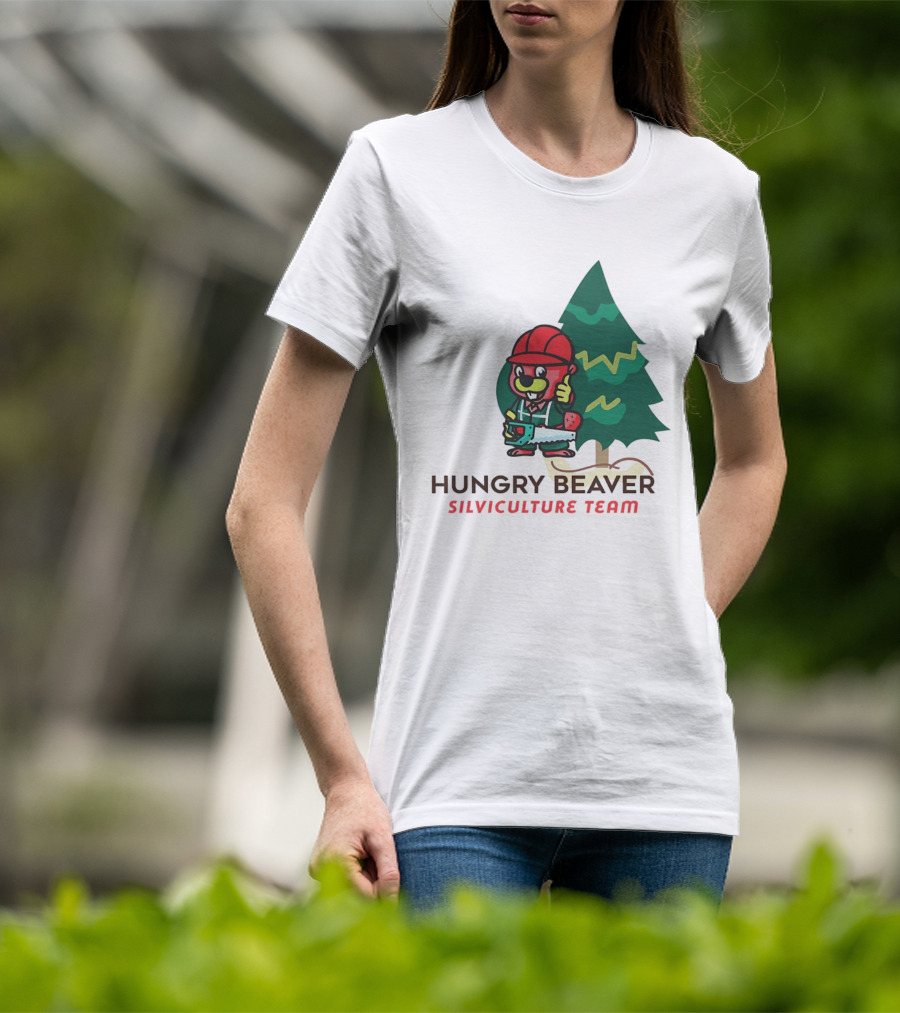 Hungry Beaver Silviculture Team Chainsaw And Tree T-Shirt