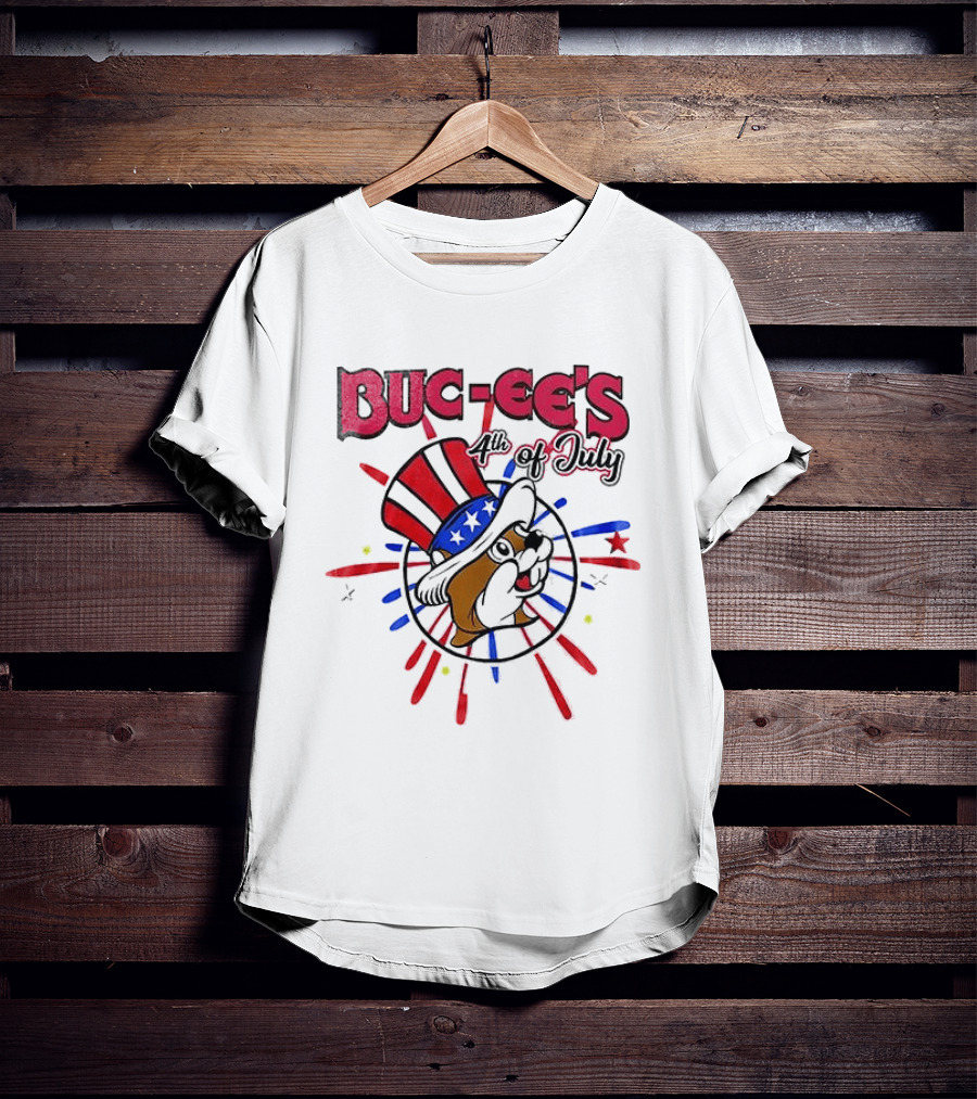 Buc Ee's 4th Of July Celebration Patriotic Beavers And Stars T-Shirt