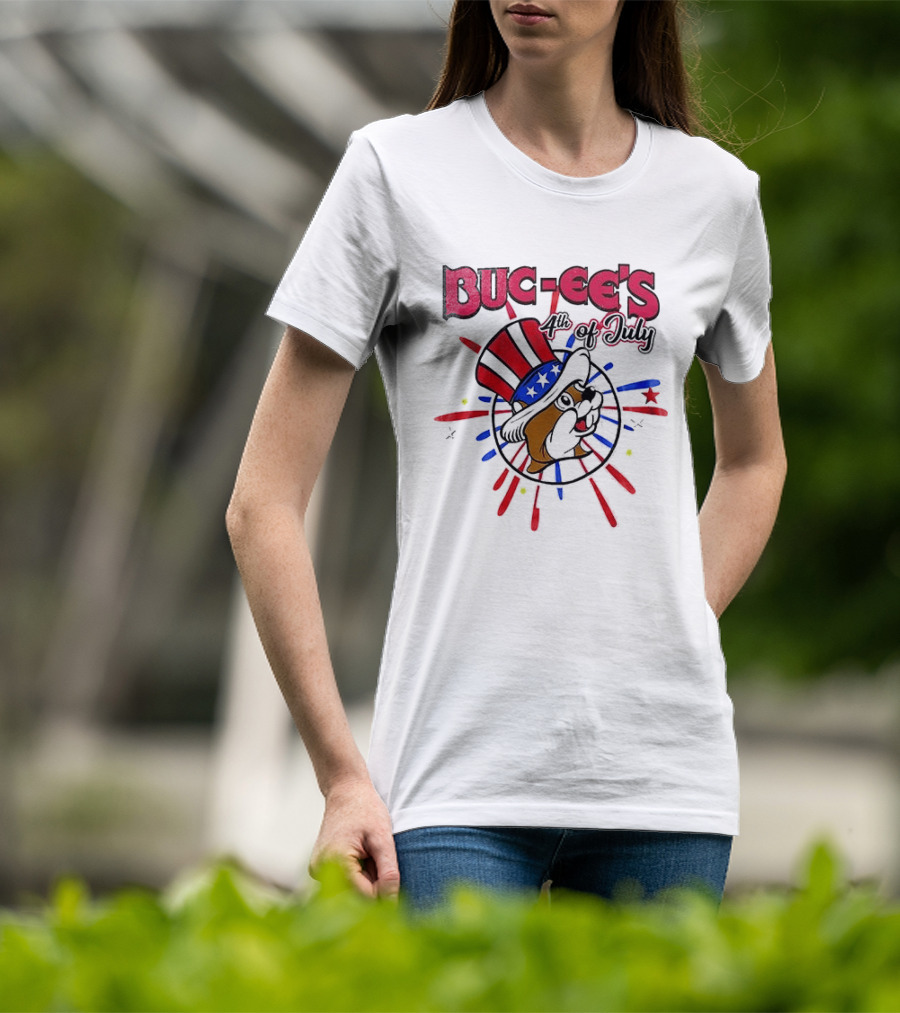 Buc Ee's 4th Of July Celebration Patriotic Beavers And Stars T-Shirt
