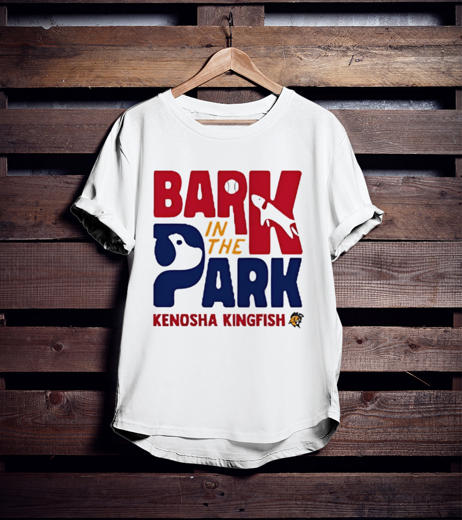 Kenosha Kingfish Bark In The Park Event With Playful Dog And Fish T-Shirt