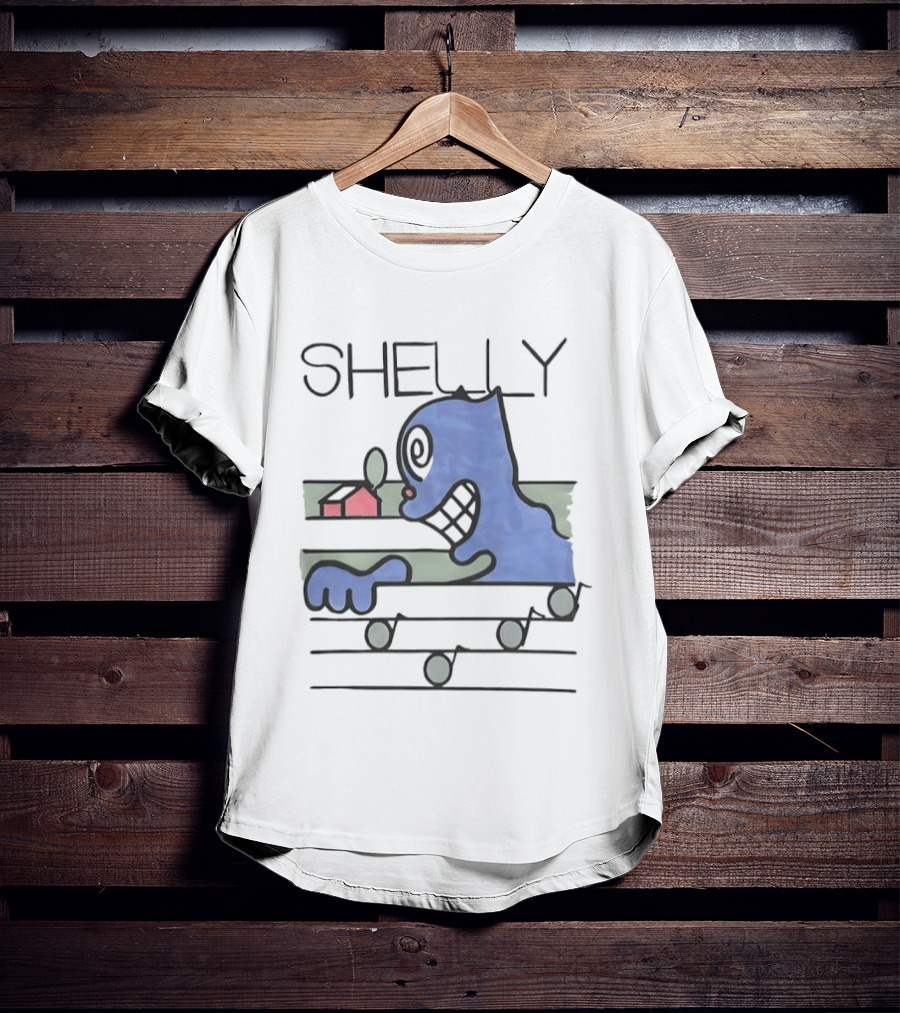 Shelly Cartoon Character With House And Music Notes T-Shirt