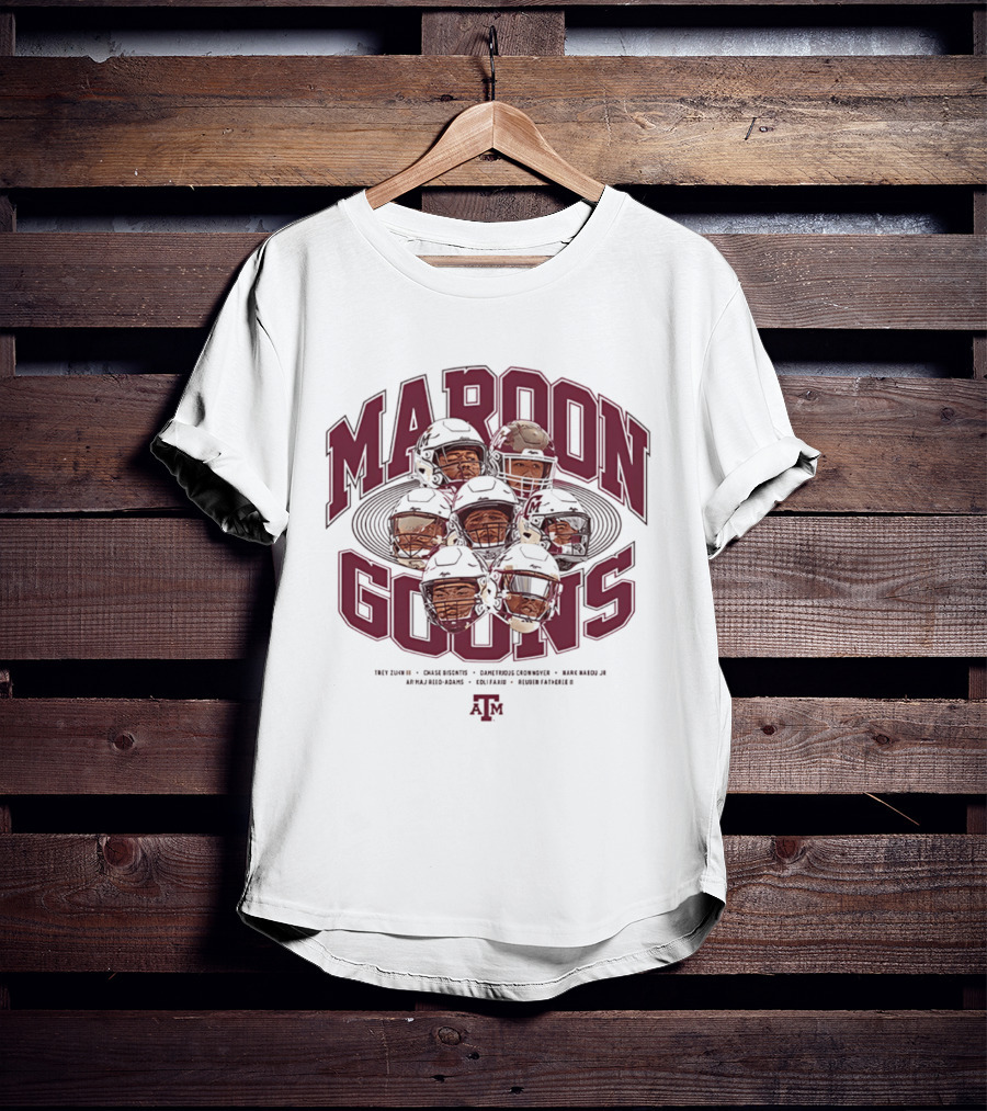 Texas A&M Maroon Goons Football NCAA Team Caricature T-Shirt