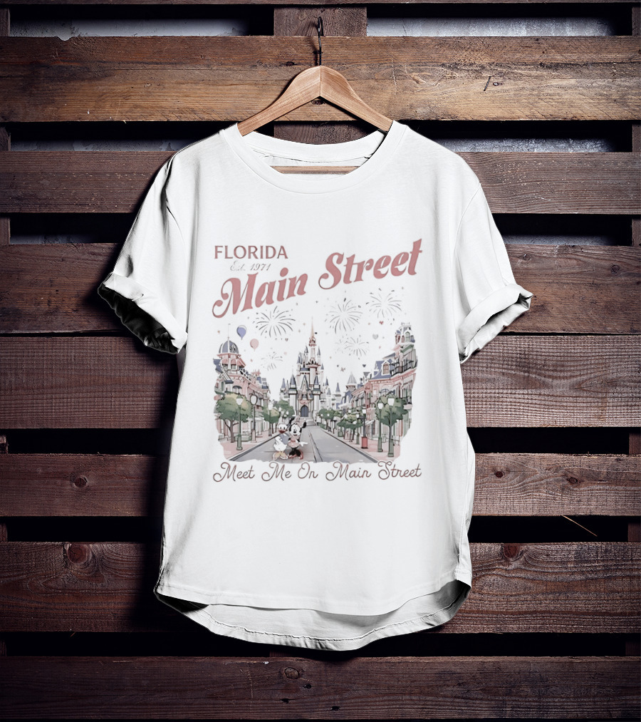 Florida Main Street Est 1971 Meets Me On Main Street Minnie Mickey T-Shirt