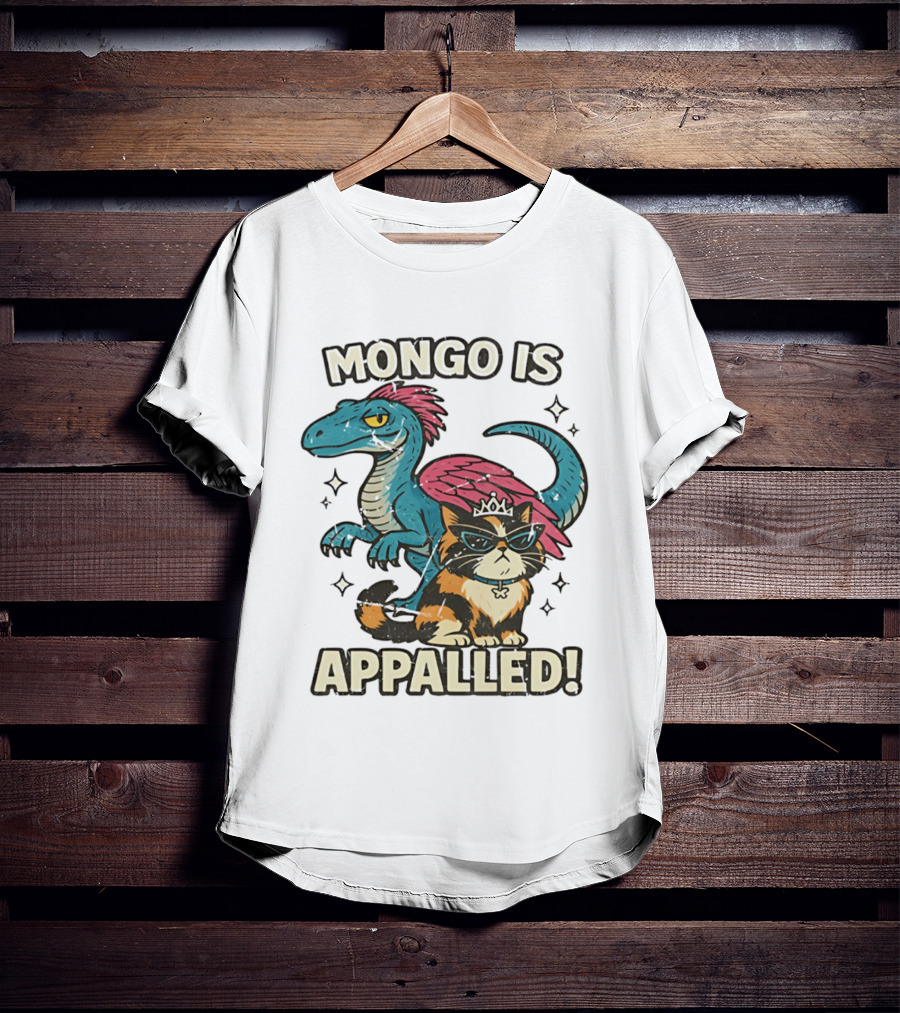 Mongo Is Appalled Dungeon Crawler Carl Dinosaur And Cat T-Shirt