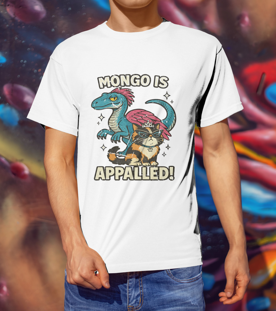 Mongo Is Appalled Dungeon Crawler Carl Dinosaur And Cat T-Shirt