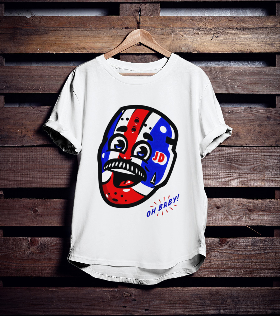 New York Rangers Goalie Mask JD Oh Baby Happy Friday T-Shirt