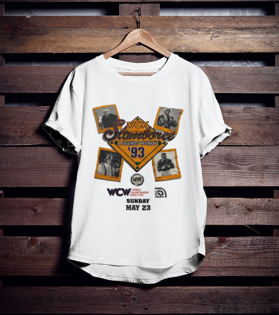 WCW Slamboree 1993 A Legends' Reunion Dusty Rhodes Ric Flair Van Vader Sting T-Shirt