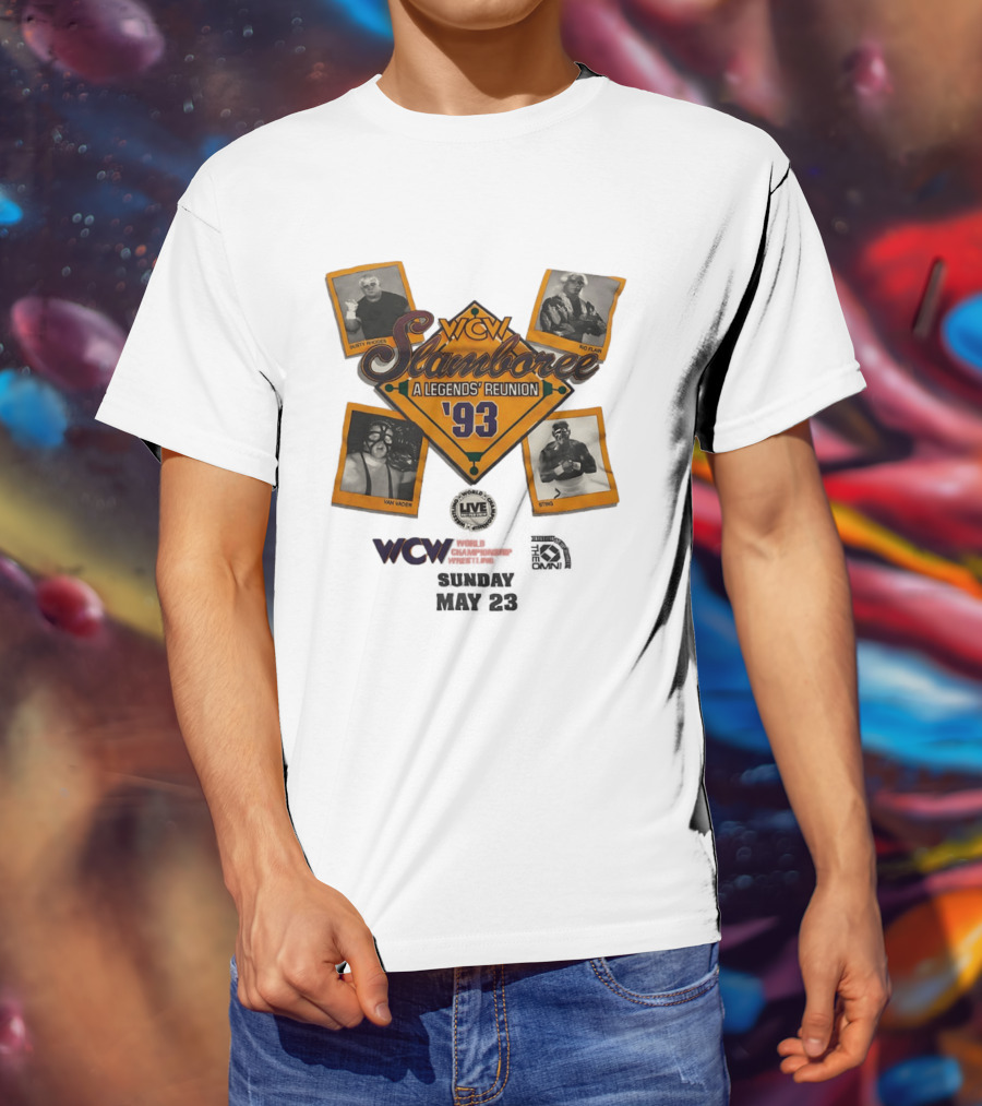 WCW Slamboree 1993 A Legends' Reunion Dusty Rhodes Ric Flair Van Vader Sting T-Shirt
