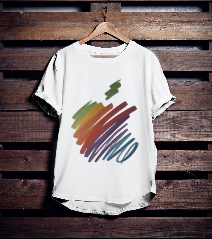Apple 50th Anniversary Rainbow Logo Classic Multicolor 2026 T-Shirt