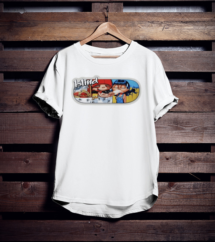 Blind Skateboards Cartoon Kids Eating Ice Cream T-Shirt