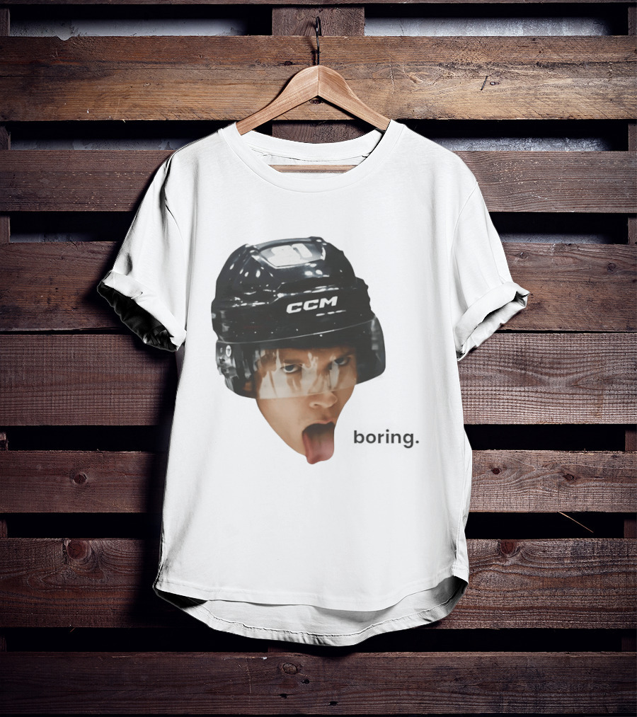 Ilya Rozanov Connor Storrie CCM Heated Rivalry 2026 Boring Helmet Tongue Out T-Shirt