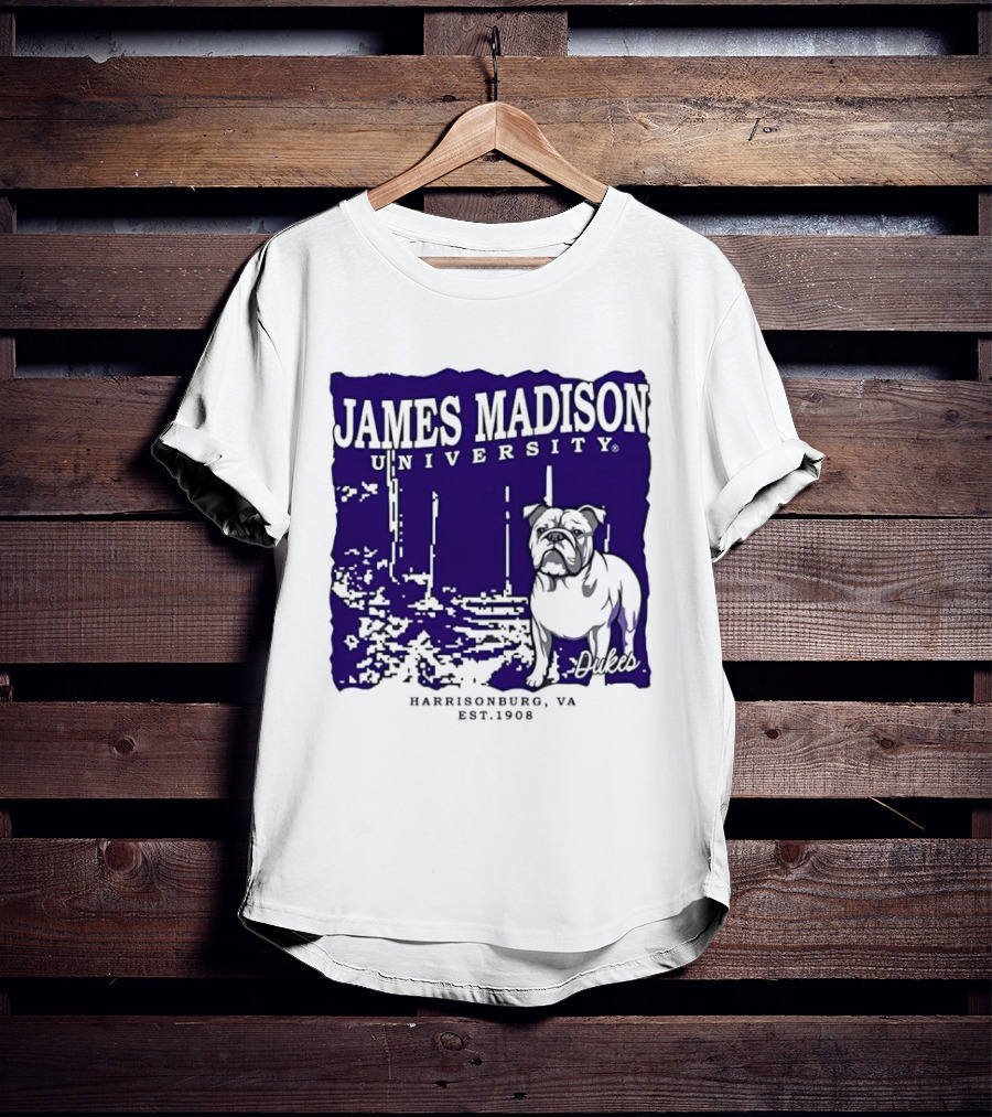 James Madison University Dukes Harrisonburg VA Est 1908 Bulldog T-Shirt