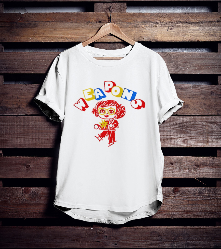 Gladys Weapons Colorful Doodle Art With Glasses And Yellow T-Shirt