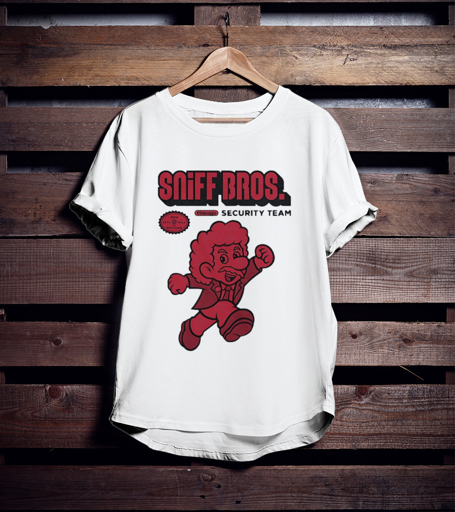 Sniff Bros Chicago Security Team Retro Style Character Official Quality Seal T-Shirt