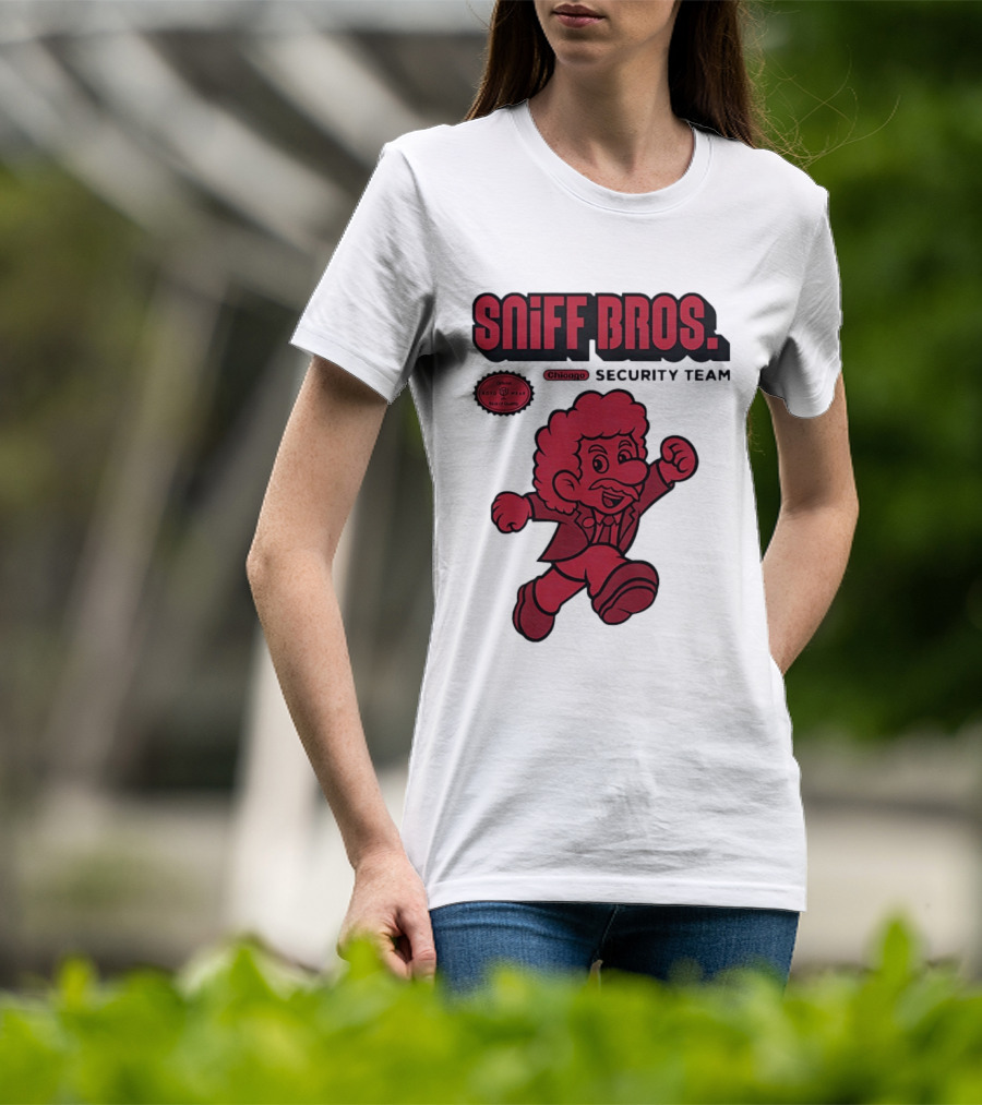 Sniff Bros Chicago Security Team Retro Style Character Official Quality Seal T-Shirt
