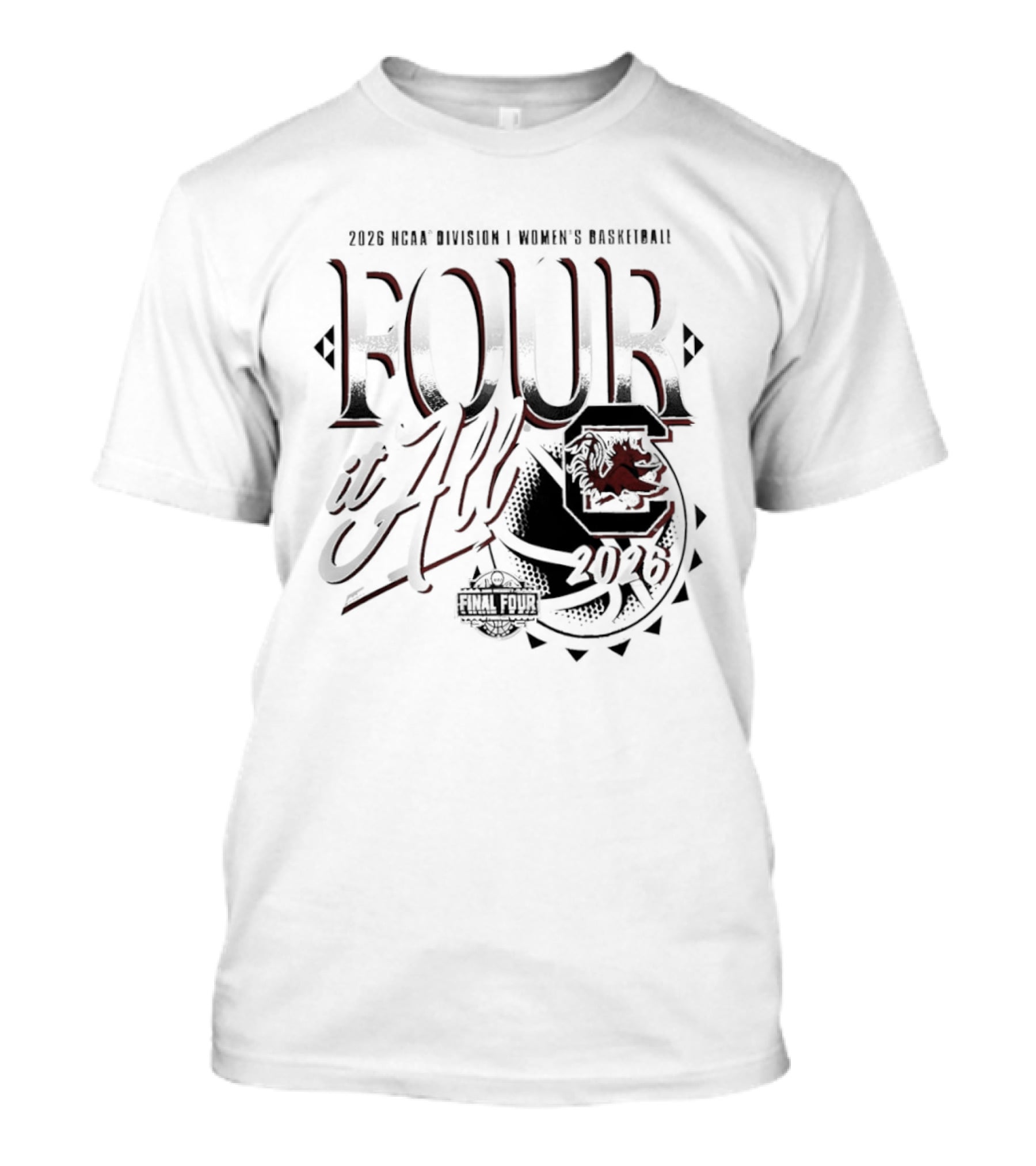 South Carolina Gamecocks 2026 NCAA Women's Basketball March Madness Final Four T-Shirt