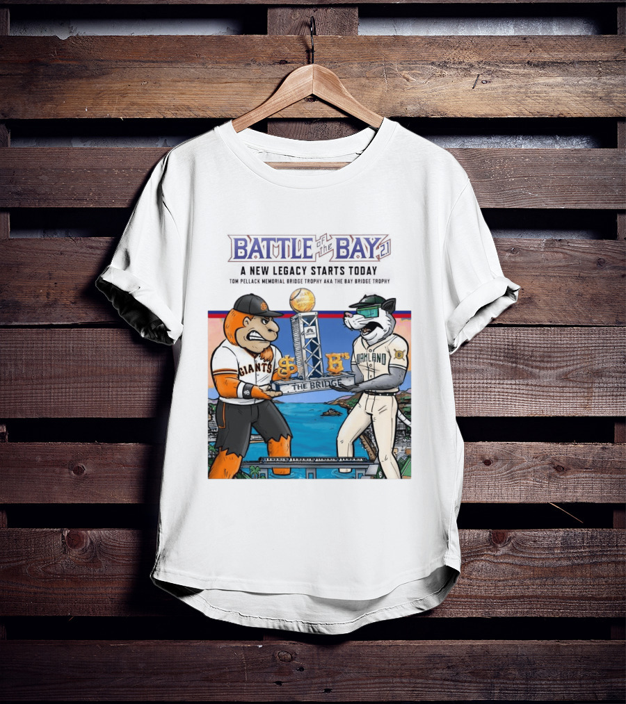 Battle Of The Bay Oakland Ballers Giants New Legacy Series The Bridge T-Shirt