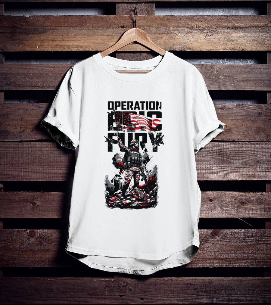 Operation Fury American Flag Soldier Warrior 2026 T-Shirt