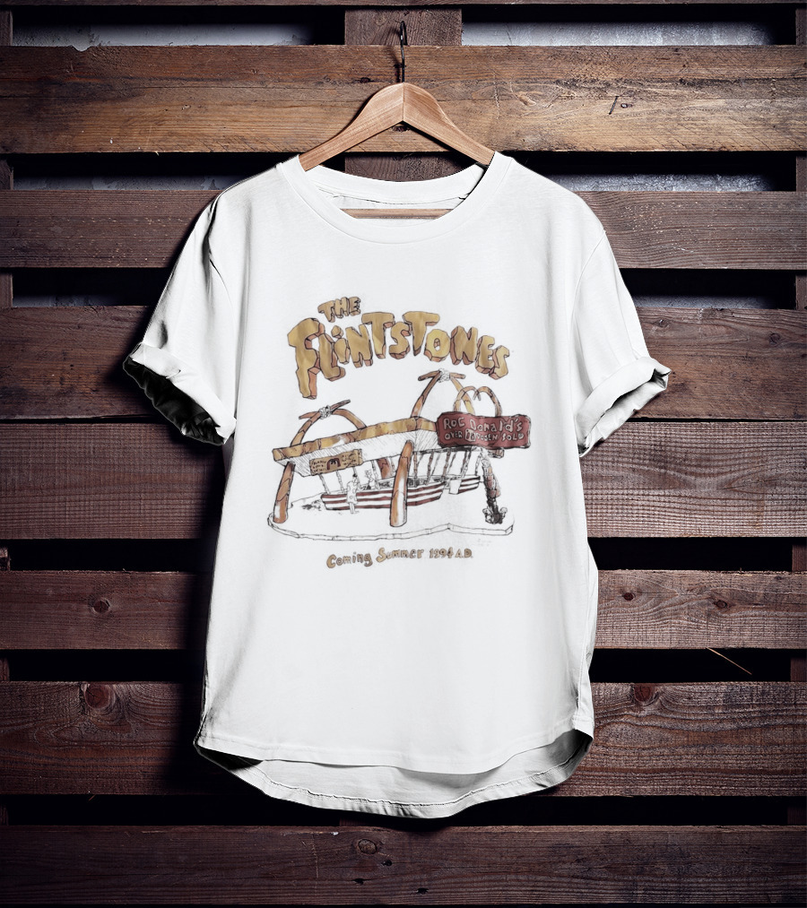 The Flintstones McDonald's 90s Collaboration Coming Summer 1994 AD T-Shirt