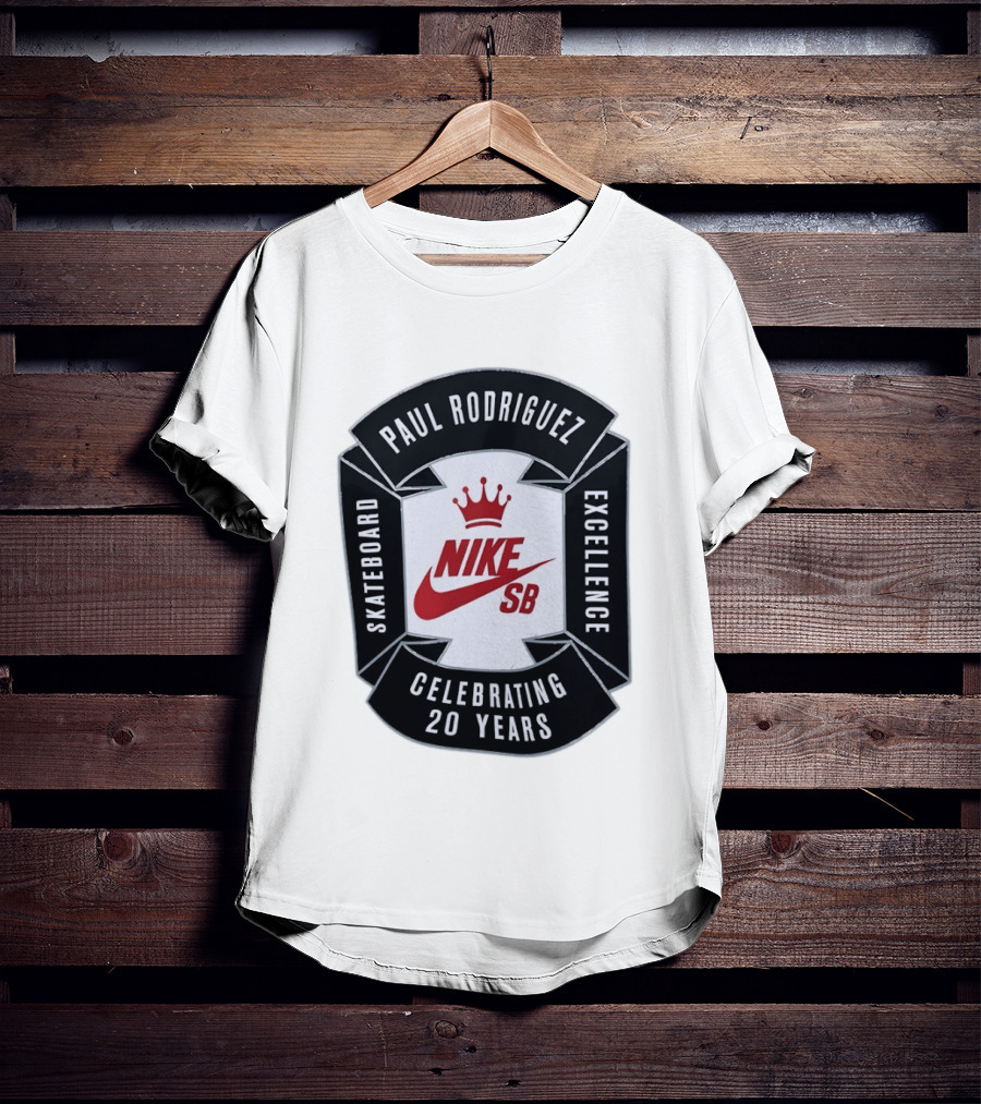 Paul Rodriguez Nike SB Skateboard Excellence Celebrating 20 Years T-Shirt