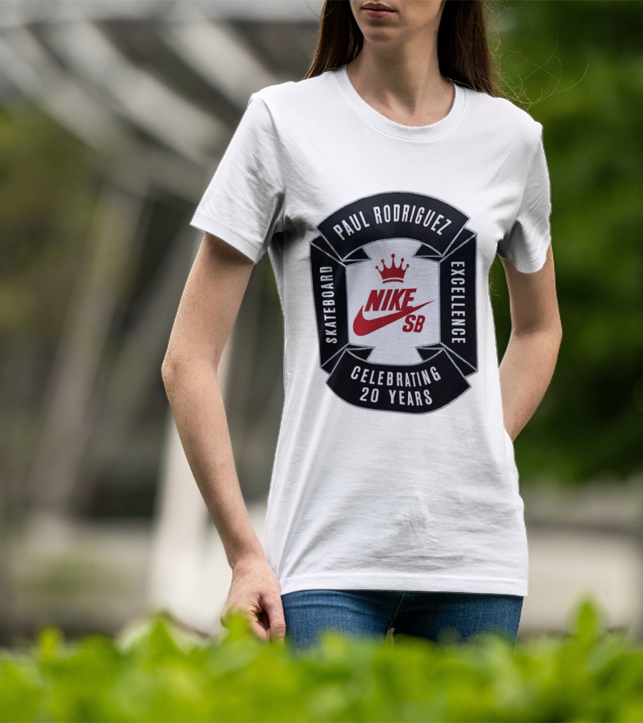 Paul Rodriguez Nike SB Skateboard Excellence Celebrating 20 Years T-Shirt