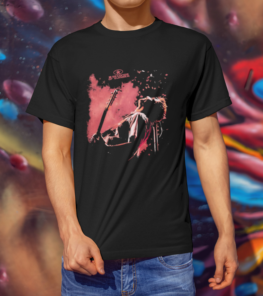 5 Seconds Of Summer Musician Guitarist Illustration Watercolor T-Shirt