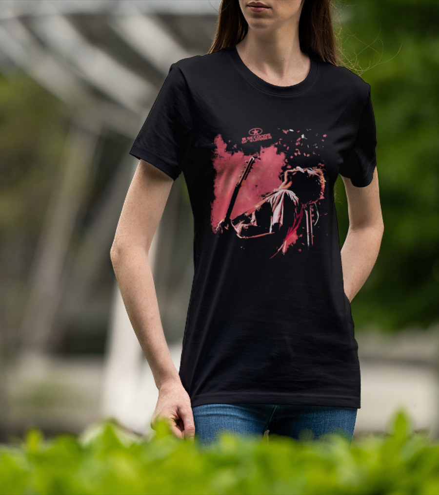 5 Seconds Of Summer Musician Guitarist Illustration Watercolor T-Shirt