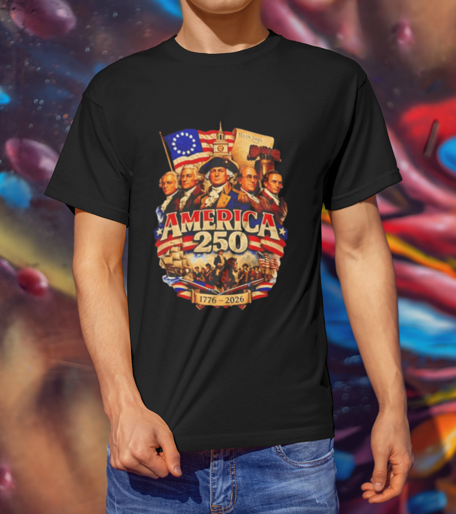 America 250th 1776 2026 Founding Fathers Celebration T-Shirt